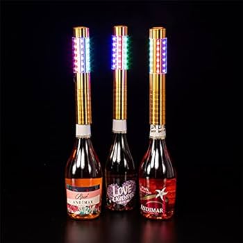 LEDで光る酒瓶のランタン 空いた酒瓶がホヤになる！？酒好き必見のLEDランタン | キャンプ